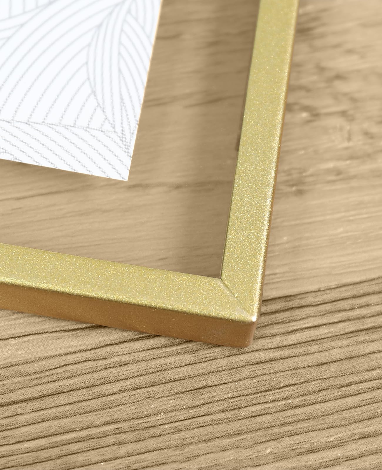 AceList Picture Frame Set of 2 for 8x10 Picture - Gold Metal Floating Photo Frame with Glass Cover - 10x12 Frame Gold Picture Fr